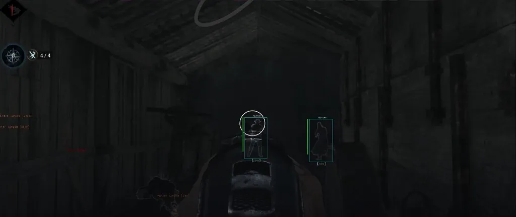 Hunter corpse ESP with distance markers